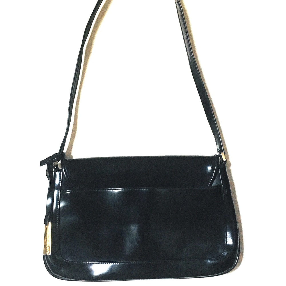 Liz Claiborne Black Medium Envelope Shoulder Strap Bag